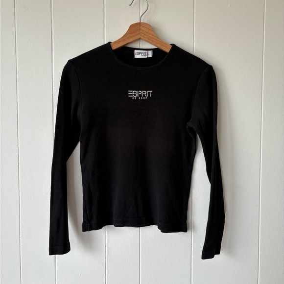 Esprit Black Long Sleeve Top | Size Small - Picture 2 of 4